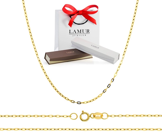 Złoty łańcuszek 585 ankier 