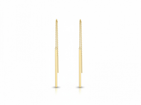 Kolczyki złote przeciągane