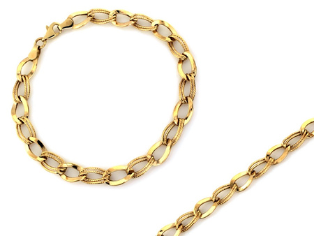 Bransoletka złota z dużych owalnych ogniw