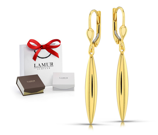 Złote kolczyki 585 - wiszące