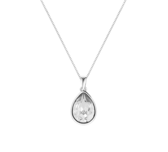 Naszyjnik srebrny 925 Swarovski - owalny