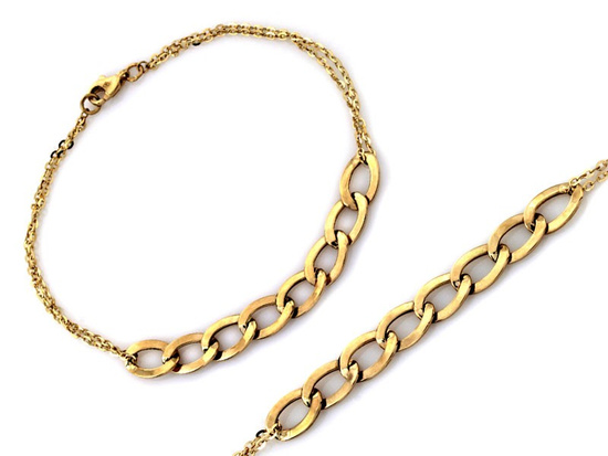 Złota bransoletka łańcuszkowa