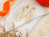 Kolczyki złote wiszące modne nowoczesne