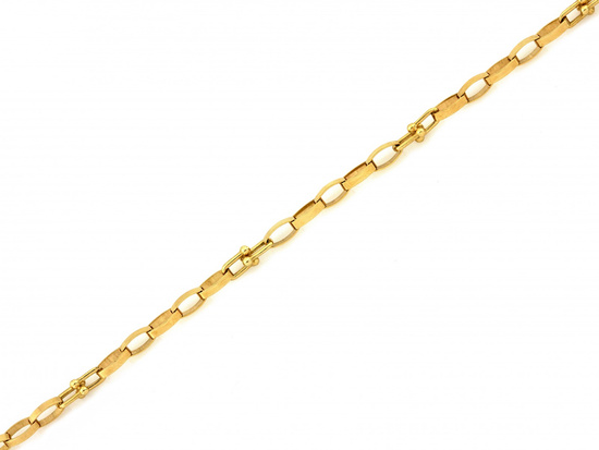 Bransoletka złota owalne ogniwa modna elegancka