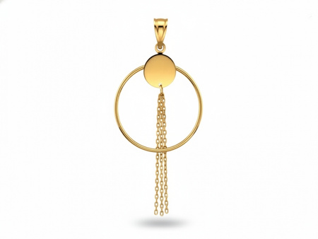 Zawieszka złota oryginalna nowoczesna wisząca