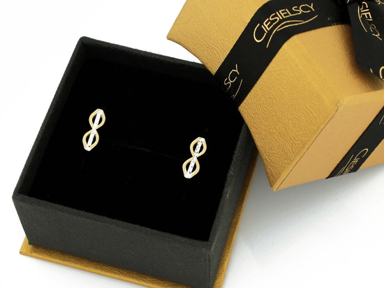 Złote kolczyki delikatne angielskie