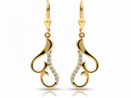 Kolczyki złote wiszące angielskie