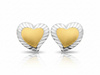Złote kolczyki serduszka diamentowane