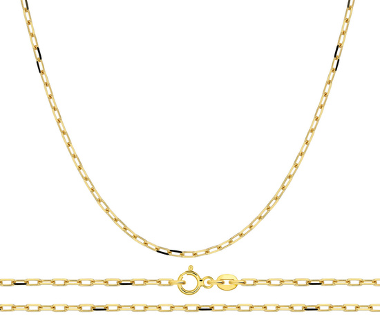 Złoty łańcuszek 585 ankier 