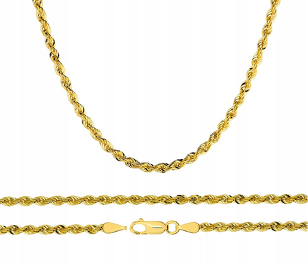 Złoty łańcuszek 585 korda, kordel