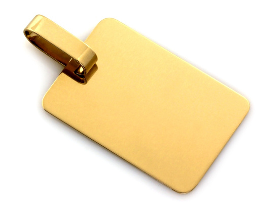 Zawieszka złota blaszka pod grawer