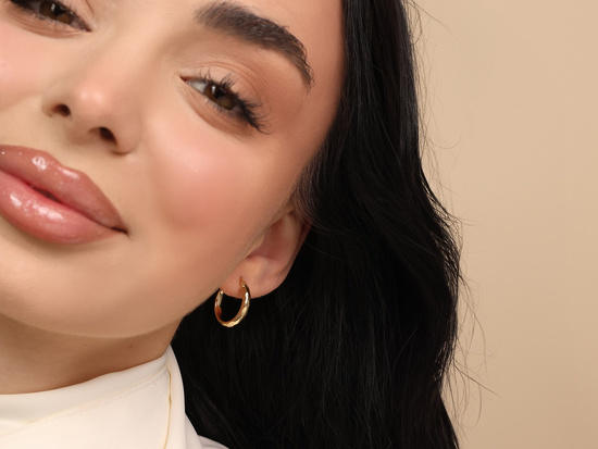 Kolczyki złote koła szerokie zdobione