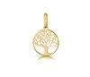 Złota zawieszka 585 - drzewko szczęścia w okrągłej oprawie