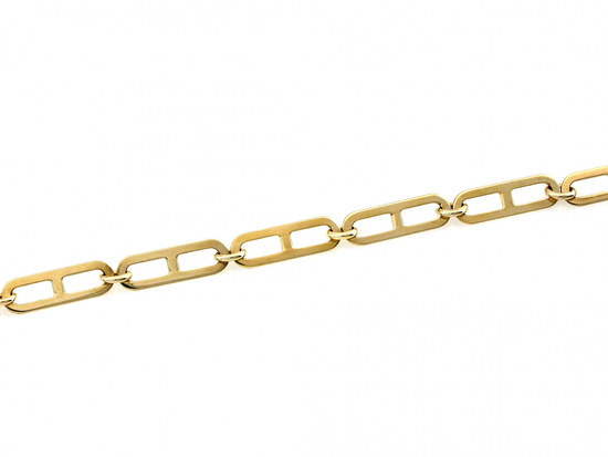 Modna złota bransoletka z dużych ogniw