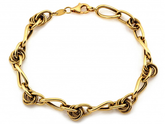 Bransoletka złota łańcuszkowa z dużych ogniw