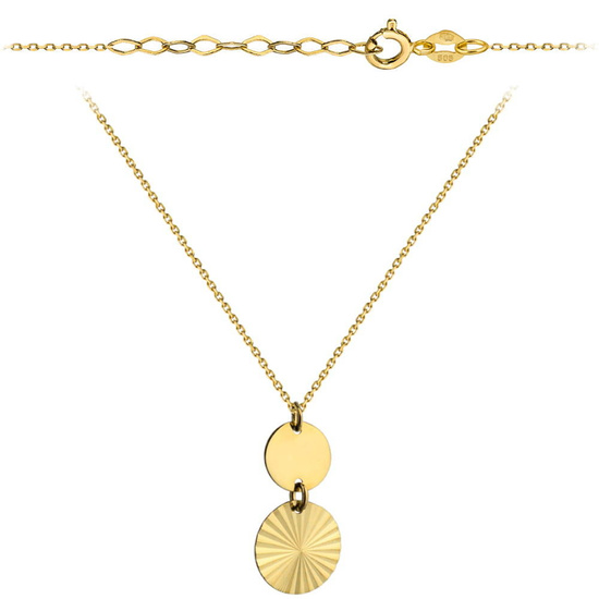 Złoty naszyjnik 585 - koła