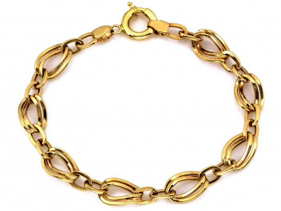 Złota bransoletka z dużych elementów