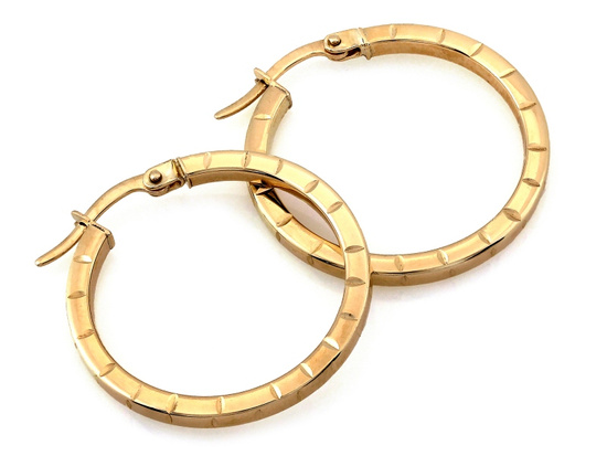 Kolczyki złote koła 22mm