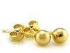 Złote kolczyki na sztyfcie kulki 6mm