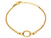 Bransoletka złota z dwóch łańcuszków złączonych kółkiem