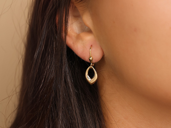 Kolczyki złote wiszące subtelne angielskie