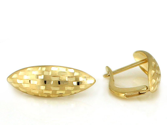 Złote kolczyki delikatne angielskie zapięcie