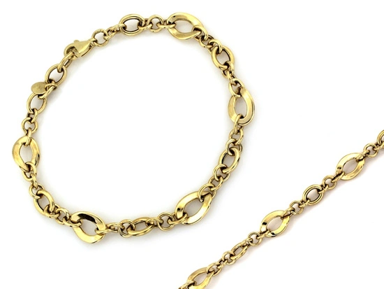 Złota bransoletka efektowna z dużych ogniw