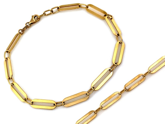 Bransoletka złota modna z dużych ogniw