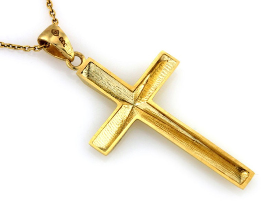 Złota zawieszka krzyżyk wysokość 30,5mm