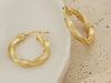 Kolczyki złote grube skręcone koła 25mm