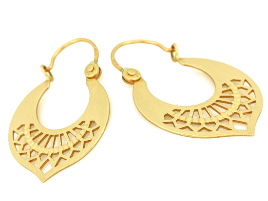 Kolczyki złote wycinane ponadczasowe dla mamy dla babci