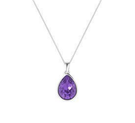 Naszyjnik srebrny 925 Swarovski - owalny