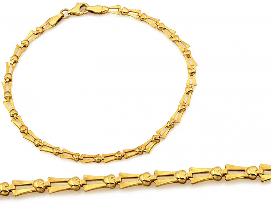 Bransoletka złota ze składanych elementów