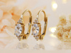 Złote kolczyki angielskie z cyrkoniami