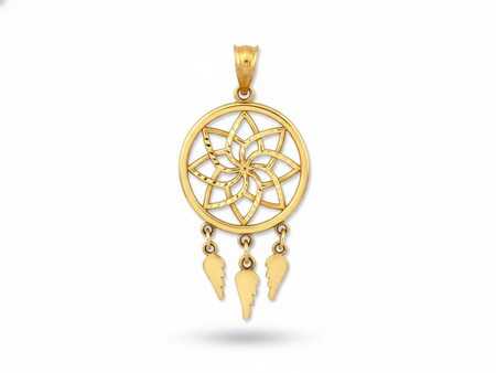 Zawieszka złota łapacz snów