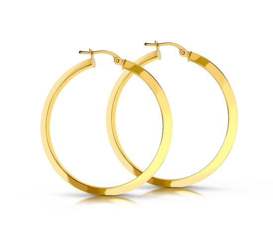 Złote kolczyki koła 375 - 44 mm