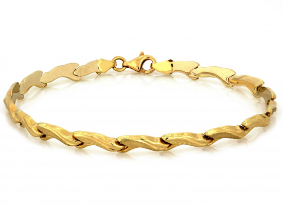 Bransoletka ze złotych elementów ponadczasowa stampato