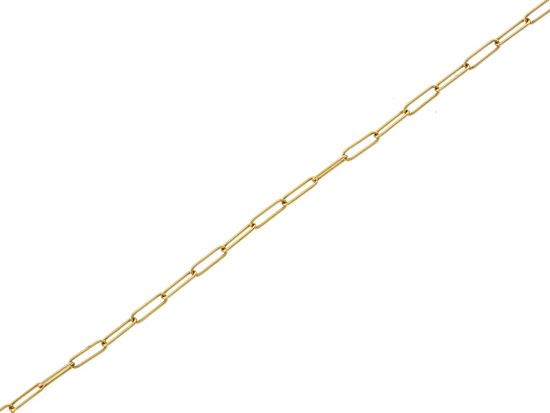 Modna złota bransoletka z dużych ogniw z wiszącym sercem