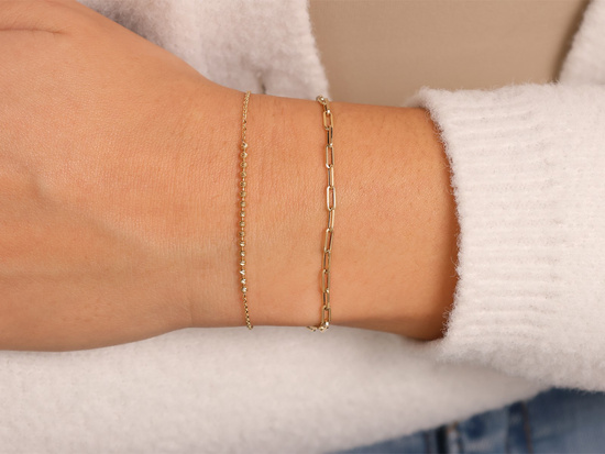 Bransoletka złota modna z dużych ogniw