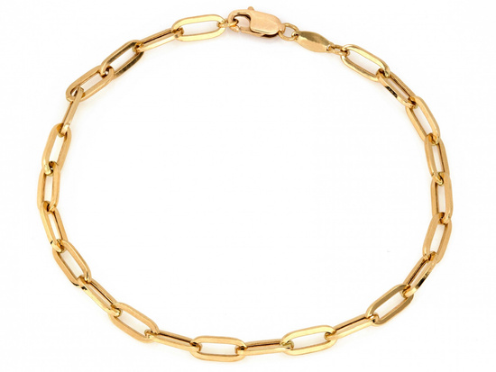 Bransoletka złota łańcuszek na rękę z dużych ogniw 4mm