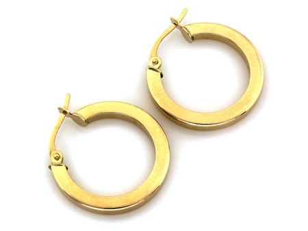 Złote kolczyki koła proste klasyczne 20mm