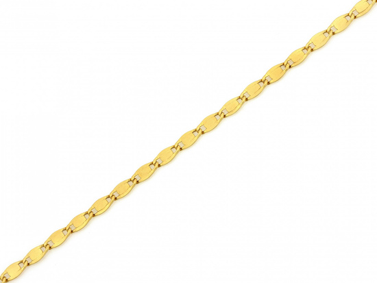 Złota bransoletka owalne blaszki