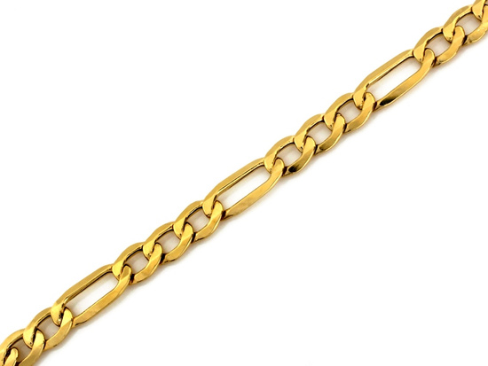 Bransoletka złota gruba figaro 5.3mm