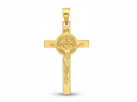 Zawieszka złoty krzyż Benedyktyński zawieszka wisiorek
