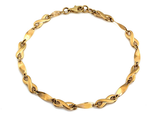 Popularna nieskończoność złota bransoletka