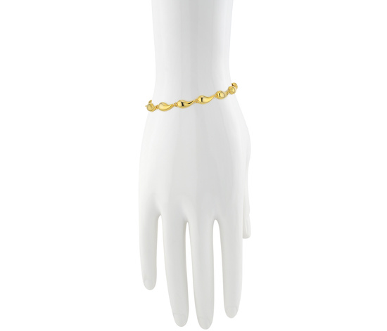 Złota bransoletka 925 nowoczesne krople - 18 - 21 cm