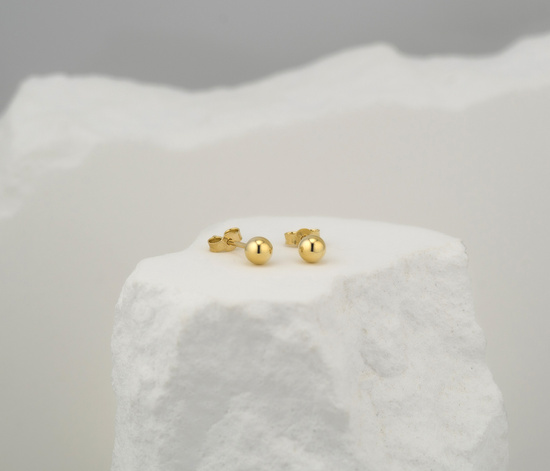 Złote kolczyki 585 - kulki, kuleczki