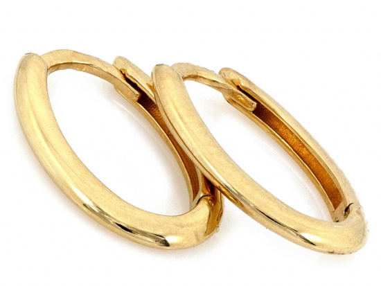 Kolczyki złote owalne angielskie