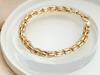Bransoletka złota gruby splot z przeplatanych ogniw