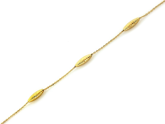 Bransoletka złota z podłużnymi ozdobami